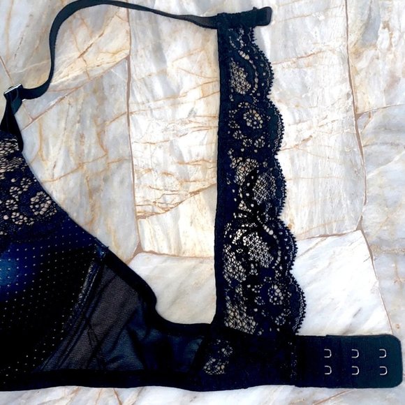 Rare Bombshell Miraculous Faux Leather 32B Push-up Bra Racerback - Picture 6 of 16